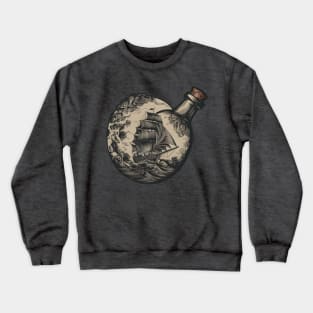 Sailing Ship In A Bottle Crewneck Sweatshirt